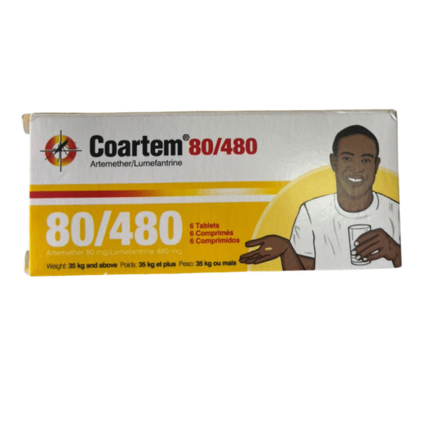 Coartem Artemether/Lumefantrine 80/480mg