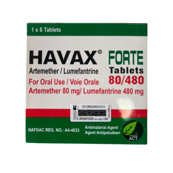 Havax Artemether/Lumefantrine 80mg/480mg