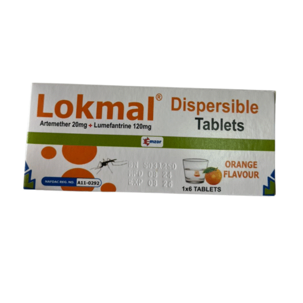 Lokmal Artemether 20mg + Lumefantrine 120mg