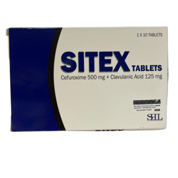 Sitex ( Cefuroxime 500mg+ Clavulanic Acid 125mg)